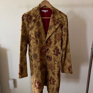 Vintage CABi Gold Brocade Floral Jacket
